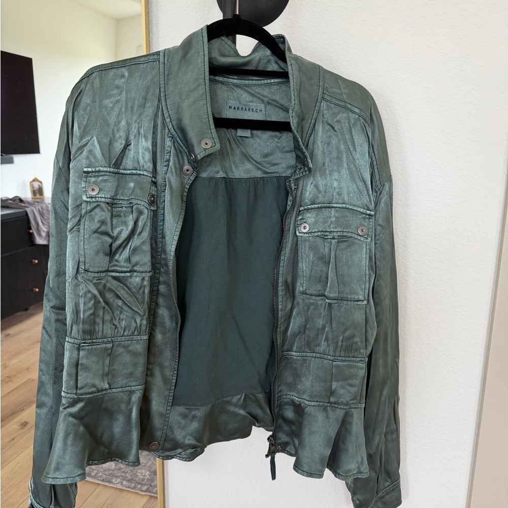 Marrakech Women's Green Bomber Jacket